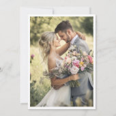 Kleurrijke Wildflower bruiloft foto Save The Date (Achterkant)