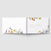 Kleurrijke Wildflower bruiloft Gastenboek (Volledig)