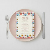 kleurrijke wildflower bruiloft menu