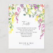 Kleurrijke Wildflower Bruiloft Receptie Toasts (Voorkant)