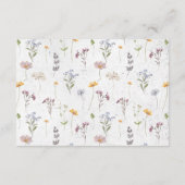 Kleurrijke wildflower bruiloft tempel bruiloft det informatiekaartje (Achterkant)