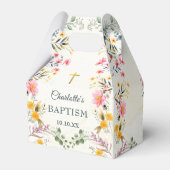 Kleurrijke Wildflower doop Bedankdoosjes (Achterkant)