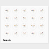 Kleurrijke Wildflower Envelope Seals Ronde Sticker (Vel)