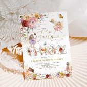 Kleurrijke Wildflower Fairy Prinses 3e Verjaardag Kaart