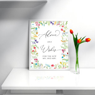 Kleurrijke Wildflower Garden Advies en Wensen Poster