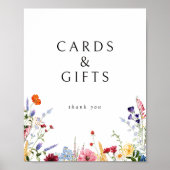 Kleurrijke Wildflower Kaarten & Geschenken Downloa Poster (Voorkant)