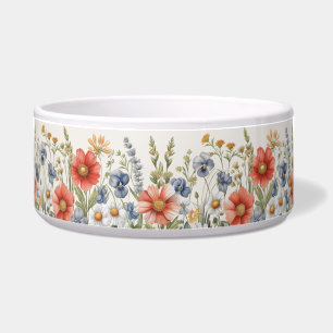 Kleurrijke Wildflower Keramische Pet Bowl Voerbakje