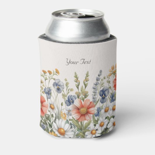 Kleurrijke Wildflower Koelbox Blikjeskoeler (Blikje Achterkant)