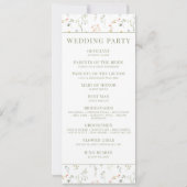 Kleurrijke Wildflower Meadow Bloem Bruiloft Progra (Achterkant)