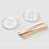 Kleurrijke Wildflower Meadow Flower Wedding Progra Handwaaier (Niet-gemonteerd)