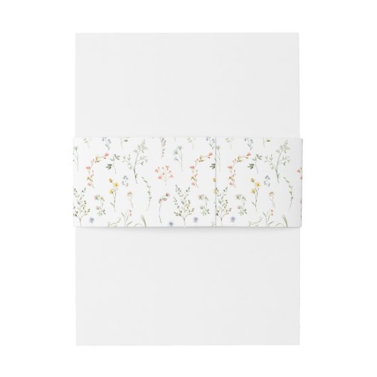 Kleurrijke Wildflower Meadow Flower Wedding Uitnodigingen Wikkel (Achterkant Voorbeeld)