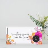 Kleurrijke Wildflower Pompoen Gift Certificaat (Staand voorkant)