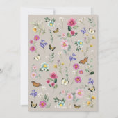 Kleurrijke Wildflower Quinceañera 15e verjaardag Kaart (Achterkant)