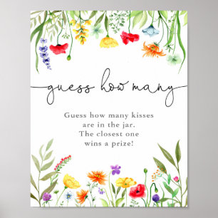 Kleurrijke Wildflower Raad hoeveel spel Poster