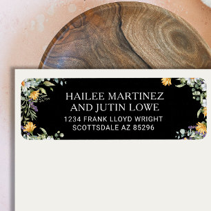 Kleurrijke Wildflower Spring Wedding Return Adres Etiket