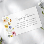 Kleurrijke Wildflower Vrijgezellenfeest Display Do Informatiekaartje