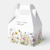 Kleurrijke Wildflower Wedding Favor Box Bedankdoosjes (Voorkant Zijde)