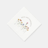 Kleurrijke Wildflower Wild en Onderful Verjaardag Servet (Hoek)