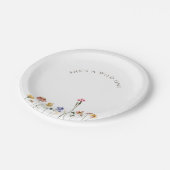 Kleurrijke Wildflower Wild One verjaardagsfeestje Papieren Bordje (Gekanteld)