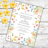 Kleurrijke Wildflowers Garden Wedding Menu
