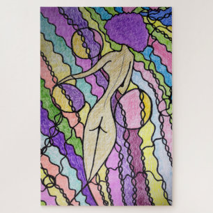 Kleurrijke Wind Abstracte Moderne Kunst Legpuzzel