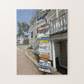 Kleurrijke winkelborden in Kennebunkport Maine Legpuzzel