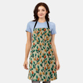 Kleurrijke Winter Pinecone Branches Schort (Gedragen)