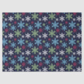 Kleurrijke wintersneeuwvlokken tissuepapier (Voorkant)