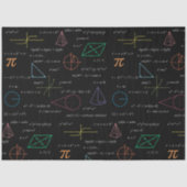 Kleurrijke wiskundige vergelijkingen Wiskunden Tissuepapier (Voorkant)