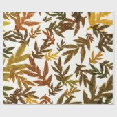 Kleurrijke Wispelturige Herfst Roestige Bladeren P Cadeaupapier (Vlak)