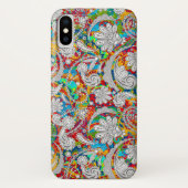  kleurrijke witte paisleypatronen Case-Mate iPhone case (Achterkant)