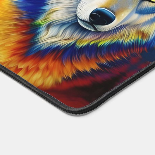 Kleurrijke Wolf en Sky Bureaumat (Hoek)