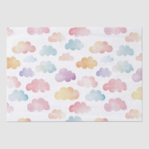 Kleurrijke wolken baby gift tissuepapier