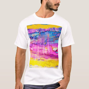 Kleurrijke wolken macro, inkt spatten. t-shirt