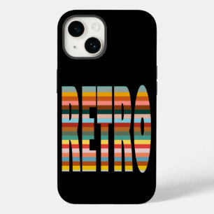 Kleurrijke Word Stripes van Retro Case-Mate iPhone 14 Hoesje