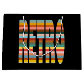 Kleurrijke Word Stripes van Retro Groot Cadeauzakje (Voorkant)