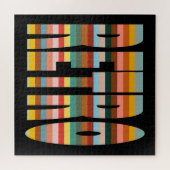 Kleurrijke Word Stripes van Retro Legpuzzel (Horizontaal)