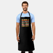 Kleurrijke Word Stripes van Retro Schort (Gedragen)