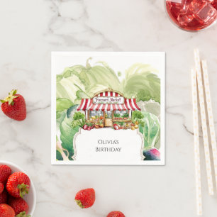 Kleurrijke wortelen boeren markt verjaardag servet