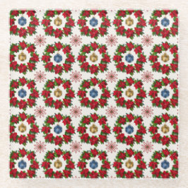 Kleurrijke Xmas Floral Onderzetter