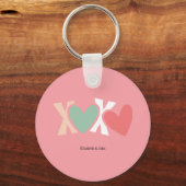 Kleurrijke "XOXO"-Valentijnsdag Sleutelhanger (Voorkant)