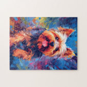 Kleurrijke Yorkshire Terrier Legpuzzel (Horizontaal)