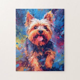 Kleurrijke Yorkshire Terrier Legpuzzel