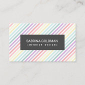 Kleurrijke zachte eenhoornpasta-kleuren QR-CODE Visitekaartje (Voorkant)