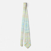 Kleurrijke zachte pastel Boho Trippy Hippie Mandal Stropdas (Achterkant)
