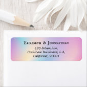 Kleurrijke zachte pastelkleuren Gradient Chic Simp Etiket (Insitu)