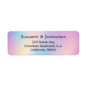 Kleurrijke zachte pastelkleuren Gradient Chic Simp Etiket (Voorkant)