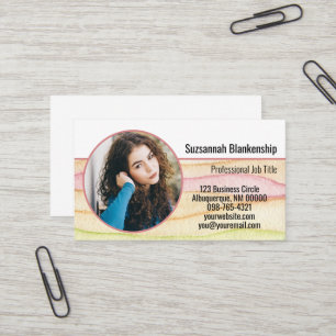 Kleurrijke Zakelijke Marketing Aangepaste Ronde Fo Visitekaartje