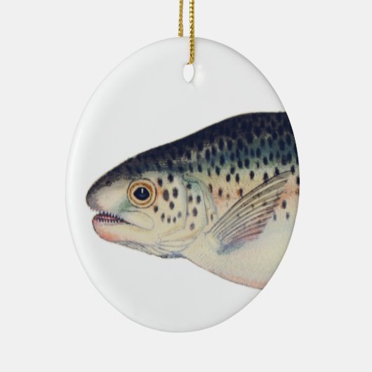 Kleurrijke zalmillustratie keramisch ornament (Rechts)