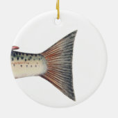 Kleurrijke zalmillustratie keramisch ornament (Achterkant)